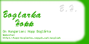 boglarka hopp business card